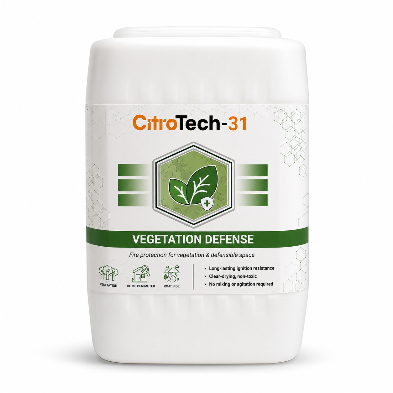 5-gallon pail of CitroTech-31 vegetation fire inhibitor